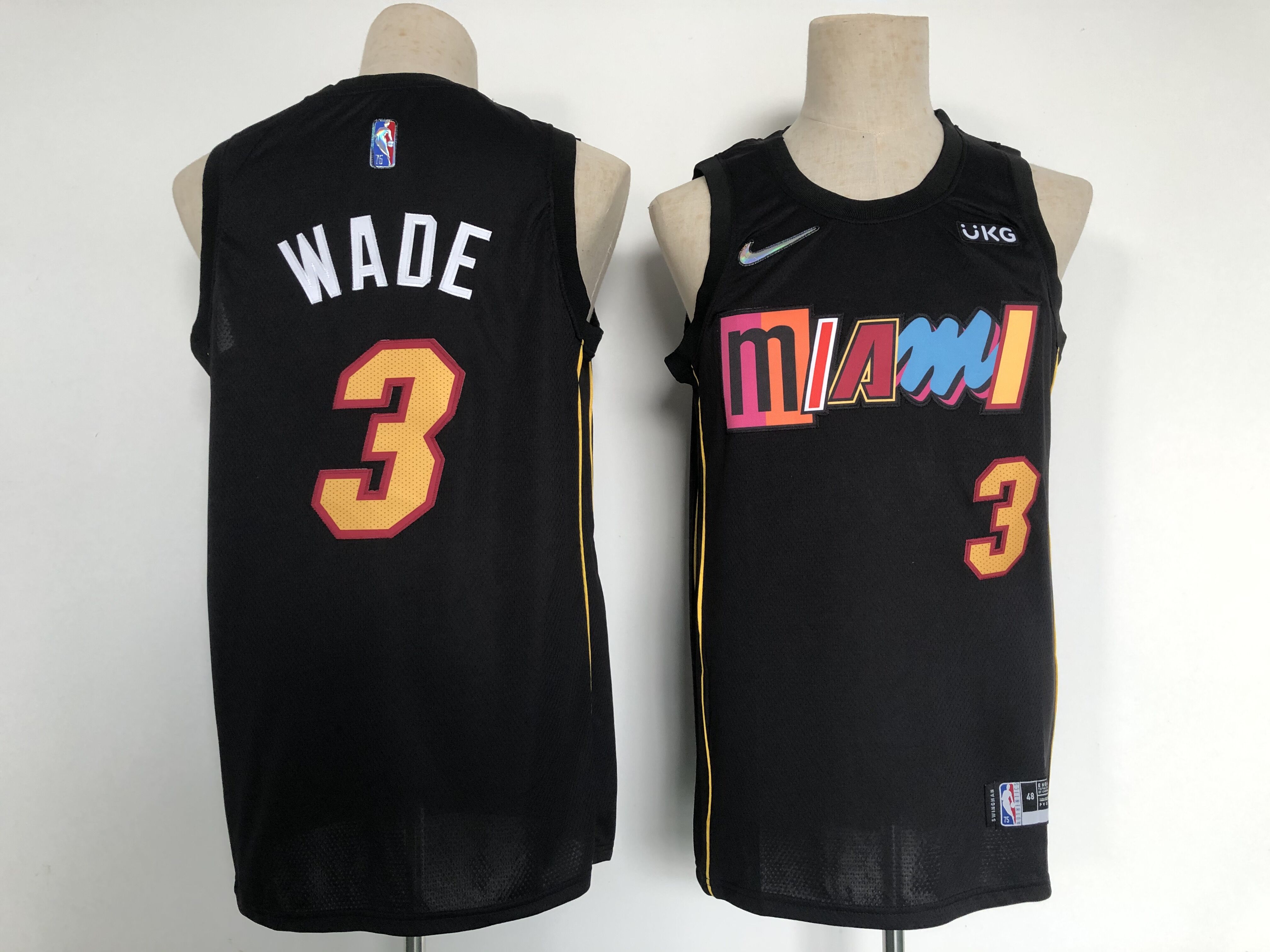 2022 Men Miami Heat #3 Wade black city edition Nike NBA Jersey